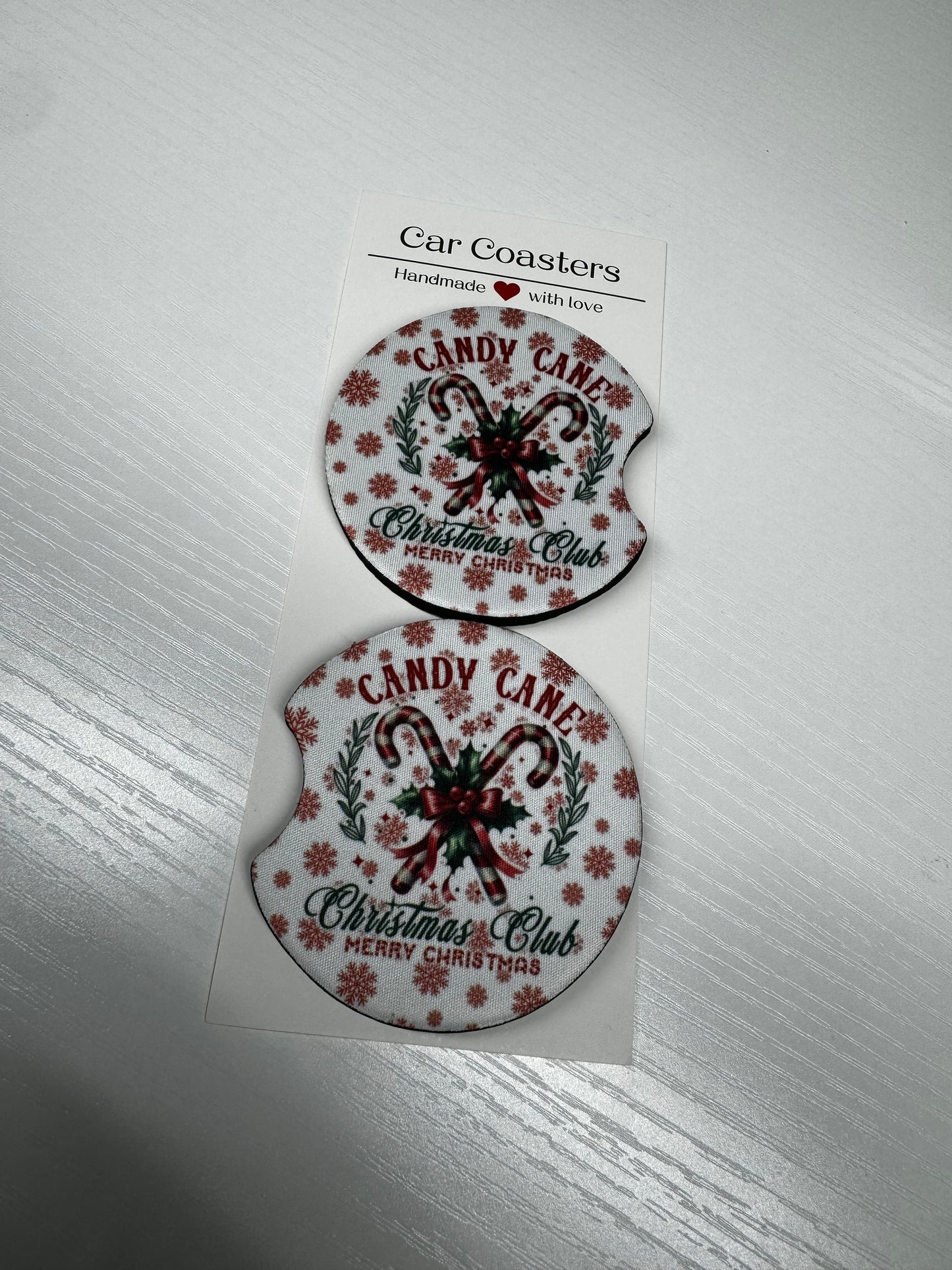 Candy Cane Car Coasters