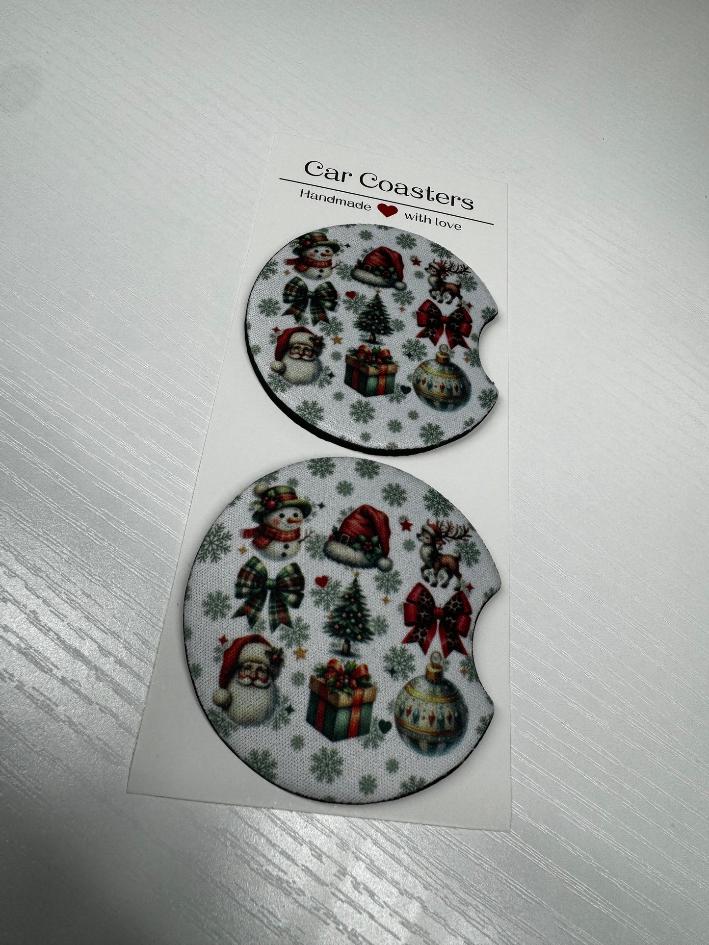 Christmas Themed Car Coasters