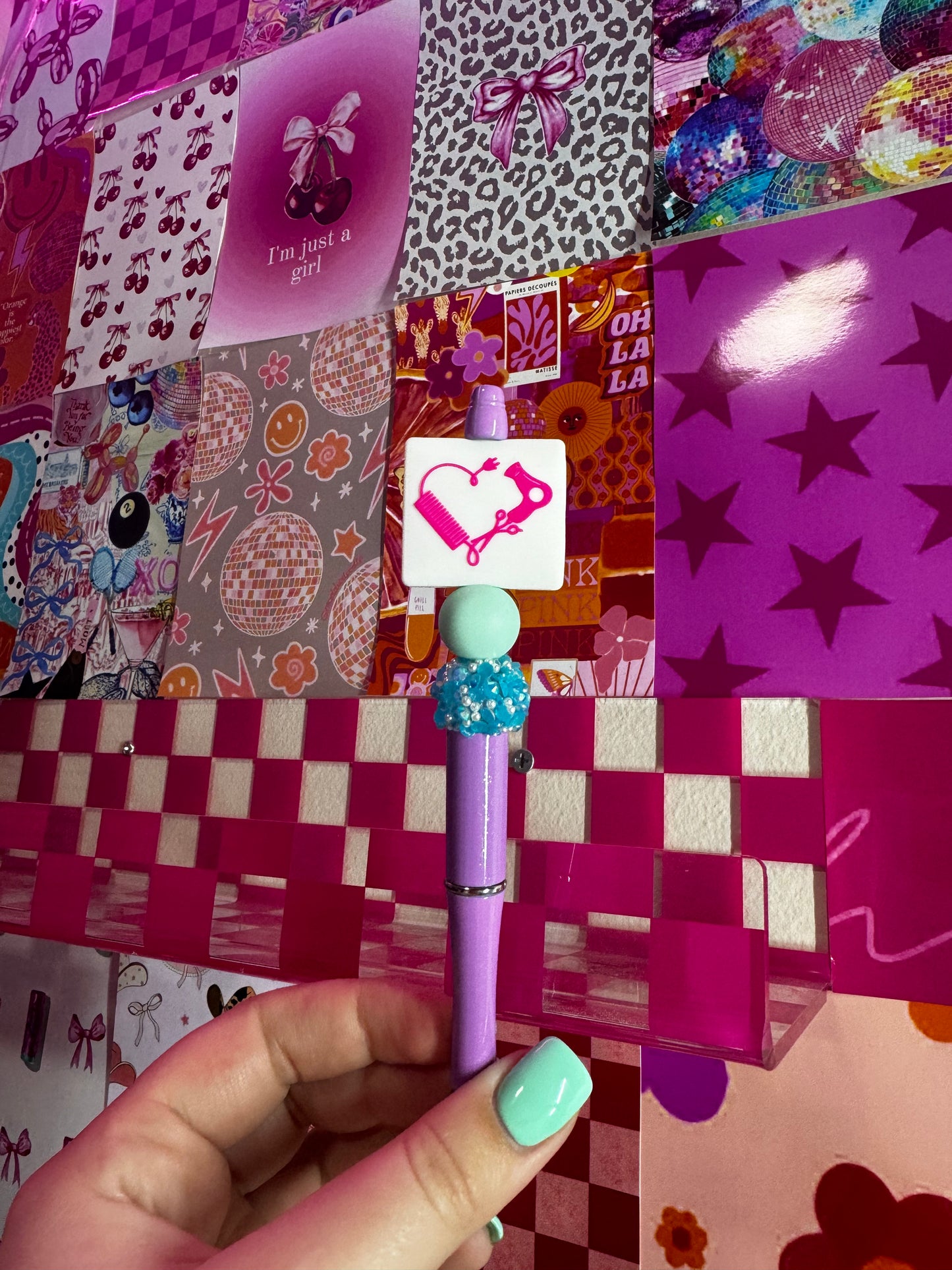 Hairstylist Era Beaded Pen