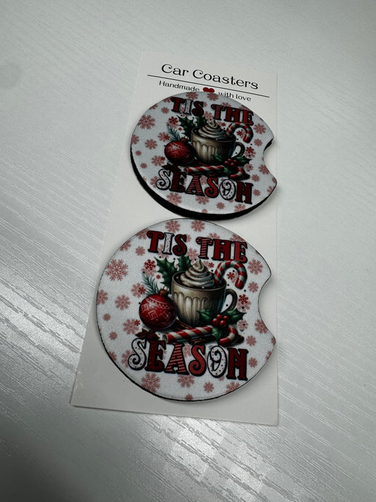 Tis The Season Car Coasters