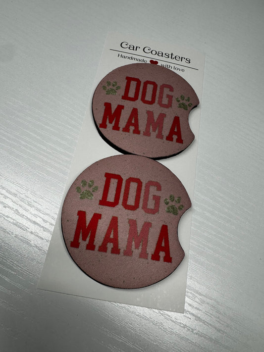 Pink Dog Mama Car Coasters