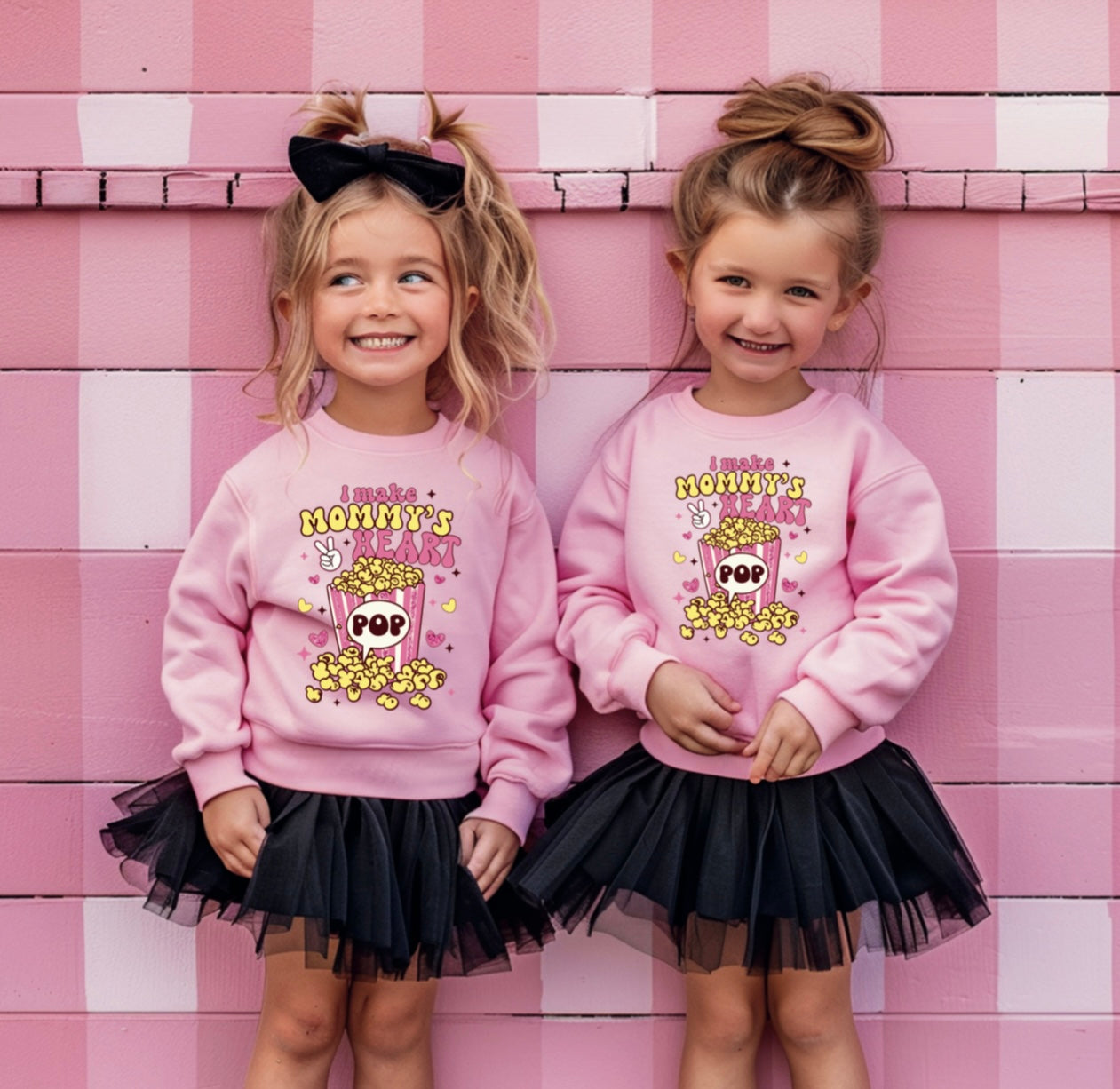 Mommy's Heart Pop Youth Crewneck