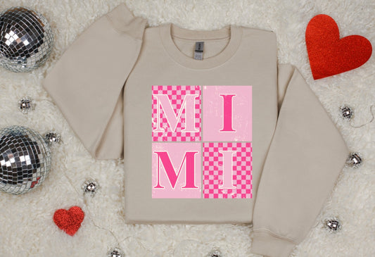 Mimi Checkered Crewneck