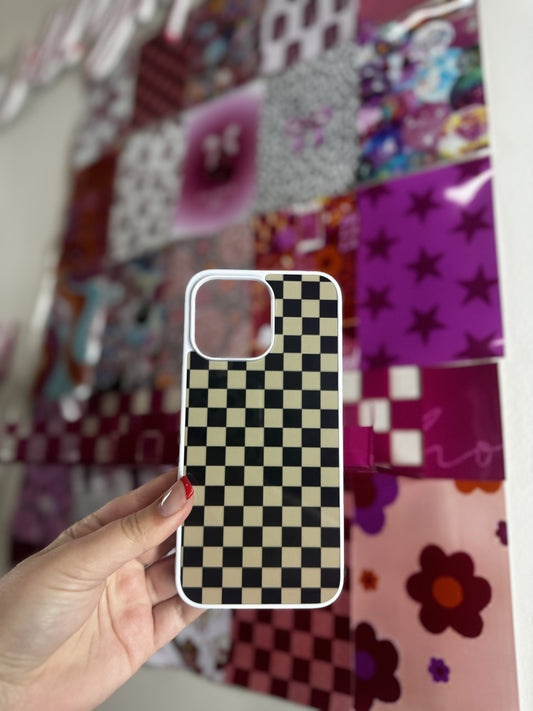 Neutral Checkered Phone Case