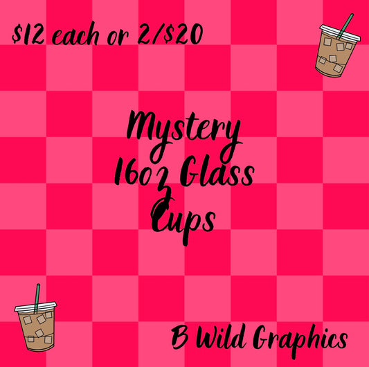 Mystery 16oz Glass Cup